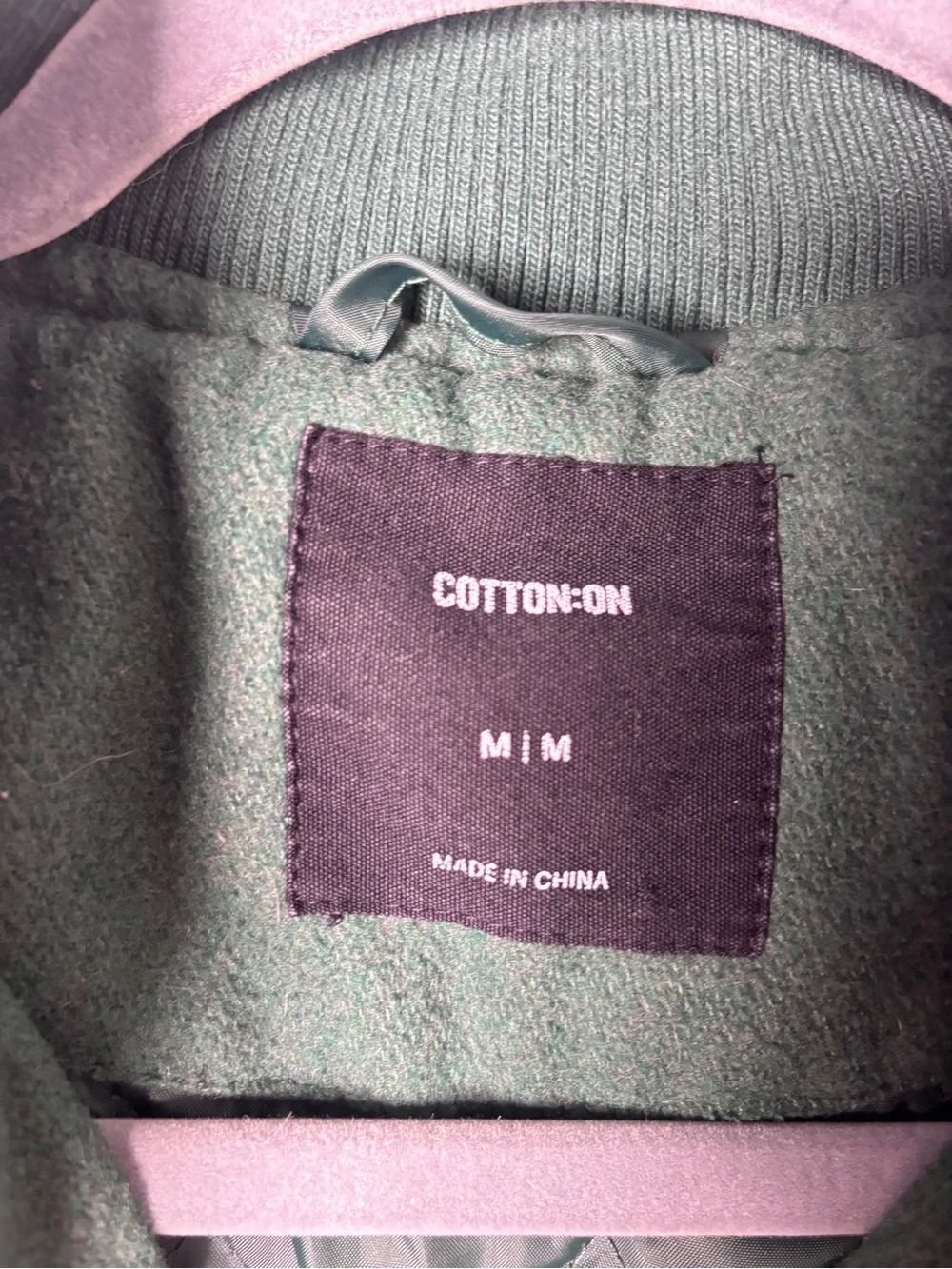 Cotton on green Bomber Jacket Eagles size M
